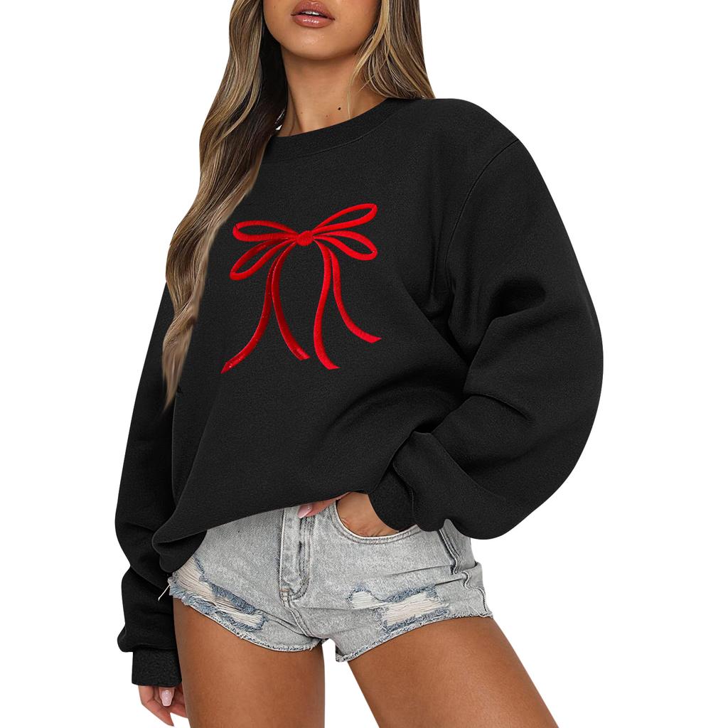 Women  Tops Women's Long Sleeve Sweatshirt Casual Crewneck Loose Fit Pollover Fleece Tops