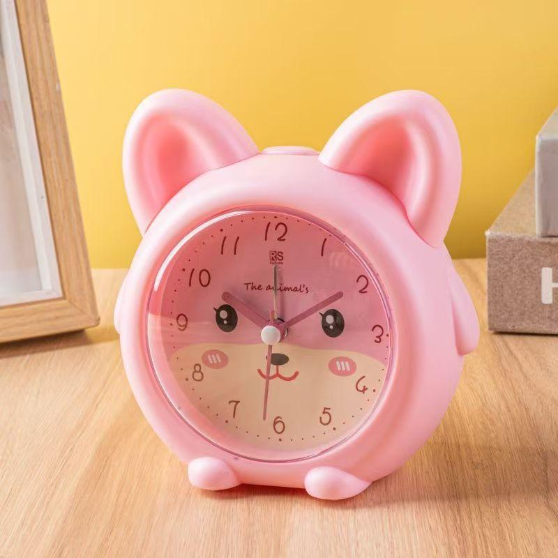 Student Small Alarm Clock Lazy Wake Up Music Multifunctional Children's Animal Clock Bedroom Silent Fashion Cute Seat Clock