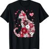Fröhlichen Miau-Valentinstag Lustiges Mädchen Katze Valentinstag Damen T-Shirt