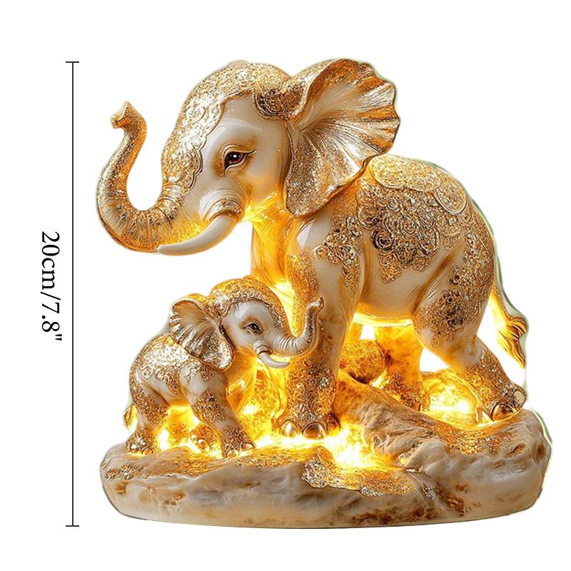 

1Pc Elephant Statue,2D Flat Acrylic Figurine,Home,Office,Cafe,room,Studio,display Case,Table Ornament Desktop Decor Kit