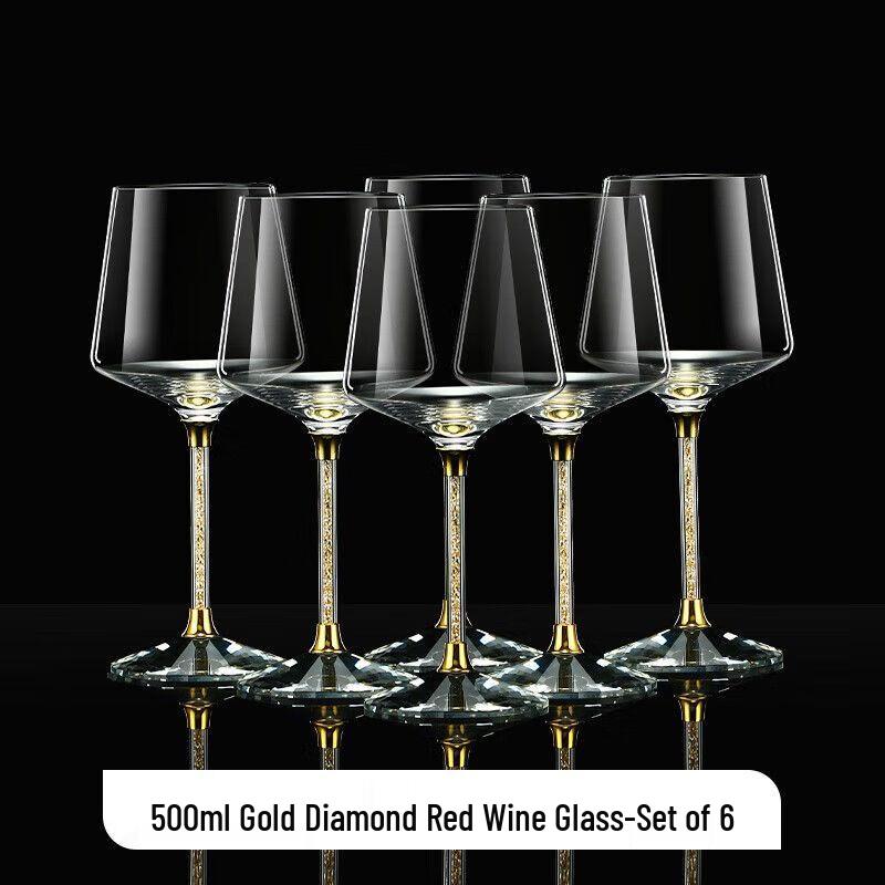 Gilded Crystal Wine Decanter & Glass Set