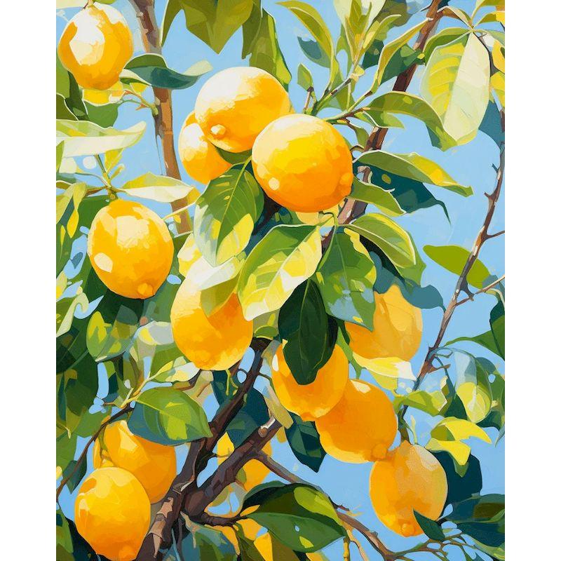 GATYZTORY DIY Coloring By Number Lemon Kits Painting By Number Modern Drawing On Canvas HandPainted Art For Living Room Wall Gif