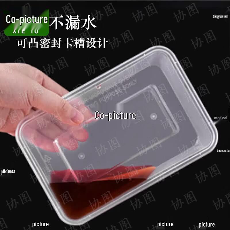 Rectangular Transparent Disposable Plastic Lunch Box