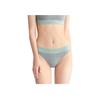 Calvin Klein Color Block Letter Jacquard Comfortable Sexy Thong Women Underwear Gray QF7189-P7E