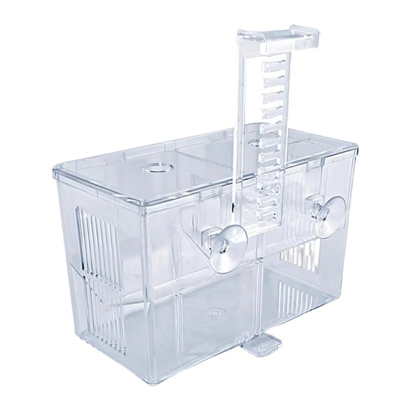 Aquariums Breeding Container with Water Flows Hole Highly Transparents Fish Breeding Box Aquariums Isolation Case