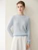Women's 100% Pure Cashmere Round Neck Cable Knit Sweater for Autumn/Winter
