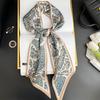 Simulated Silk Scarf, High-end Women's Headband, Decorative Scarf, Streamer, Fresh Color Matching, Rhombus Small Scarf, Headband.