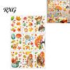 Easy DIY Fall Glass Decorations 9PCS Autumn Forest Animal Window Clings, Thanksgiving Maple Leaf Pumpkin Stickers, Stickers for Home Removable Decals
