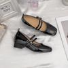 2025 spring and summer new Mary Jane thick heel single shoes small inner height increase soft sole not tired feet temperament fashion women's shoes