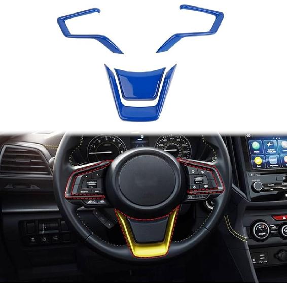 Steering Wheel Cover Molding Trims for 2018-2025 Subaru Crosstrek/Legacy/Outback,2019-2025 Ascent/Forester,2017-2025 Impreza,2022-2025 WRX (Carbon