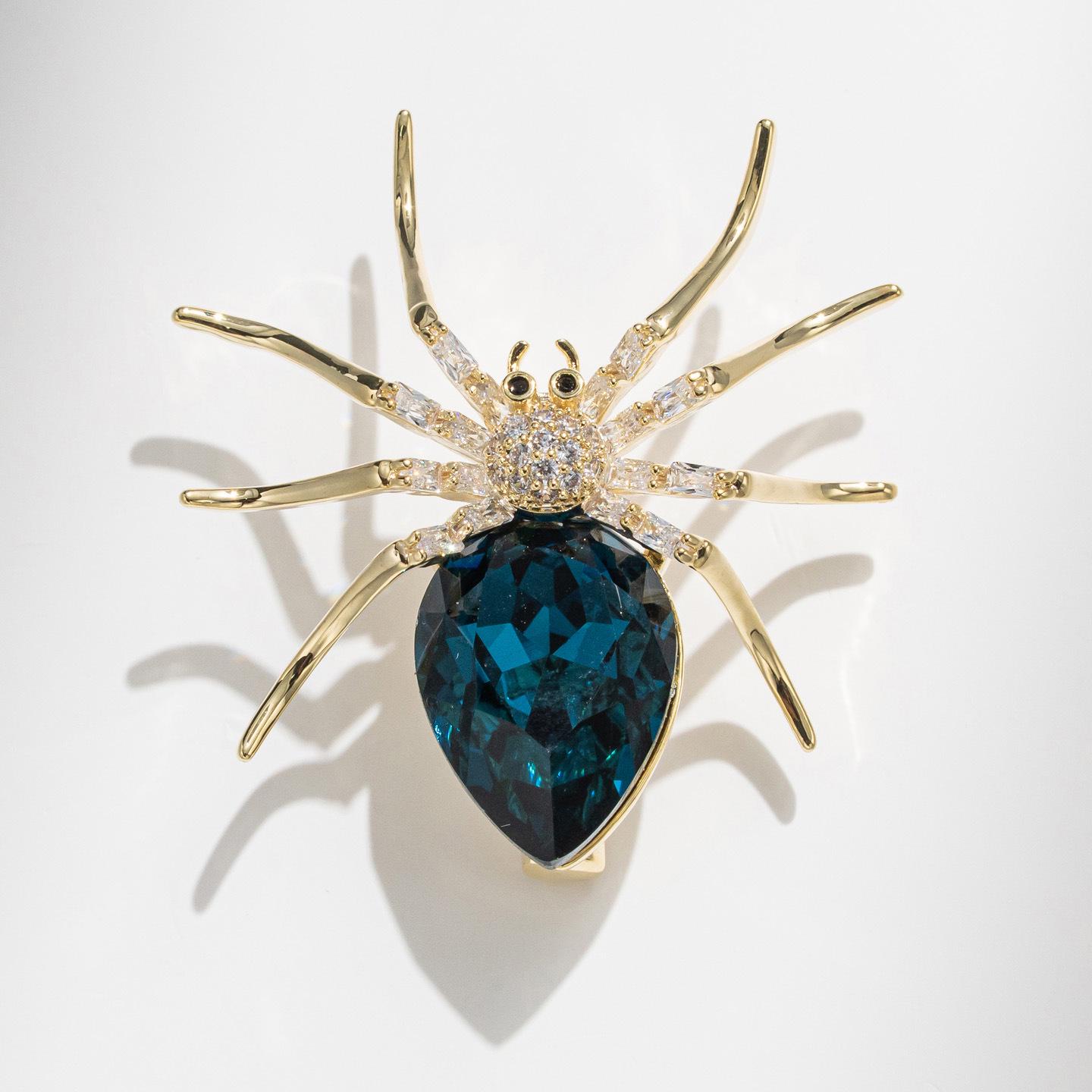 Bo Xin Yun Retro Elegance: European American Spider Brooch - Exquisite Insect Pin with Unique Personality for Women