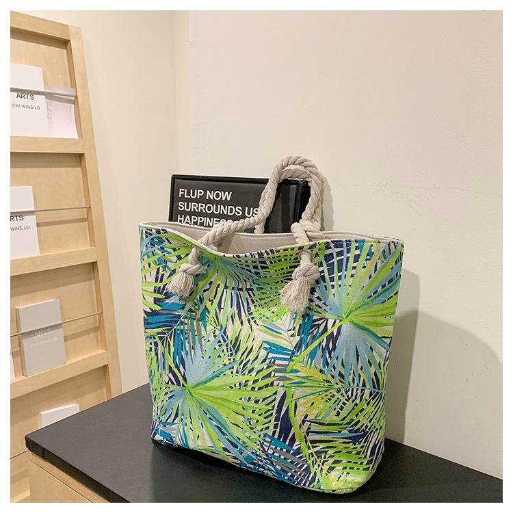 New Women Handbag Floral Printed Beach Shopping Large Capacity Tote Bag Fashion Casua High Capacity Travel Ladies Shoulder Bag