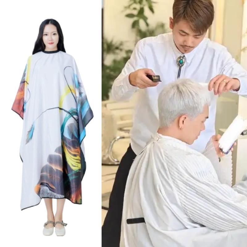 Print Hairdressing Feather Cape For Adult With Antistain Oilresistant Technology