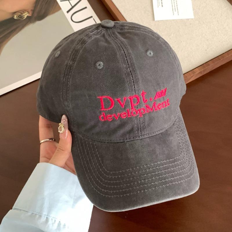 25 Early Autumn New Street Tide Brand Letter Baseball Cap Embroidery Female Big Head Circumference Showing Face Small Cap Tide