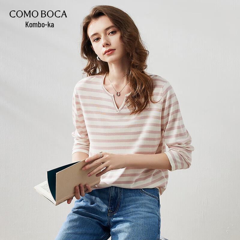 Women s Lyocell Blend Striped Long Sleeve Knit Top XL