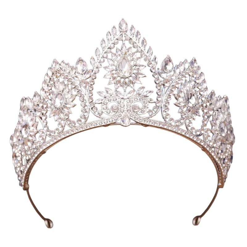 Bandeaux de Fête Élégants Couronnes Serre-tête pour Anniversaire Mariage Diadème de Reine pour Filles Spectacle Scène Costume