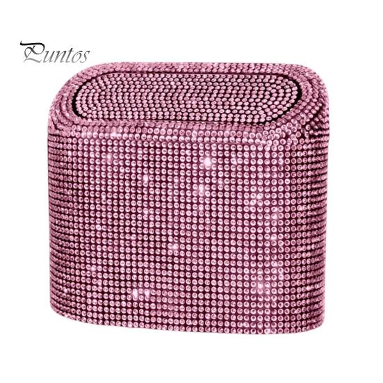 Auto Mülleimer Mülleimer Glitzer Strass Bling Drück Quadratischer Abfalleimer Aufbewahrungsbox Müllgreifer für Fahrzeugorganizer