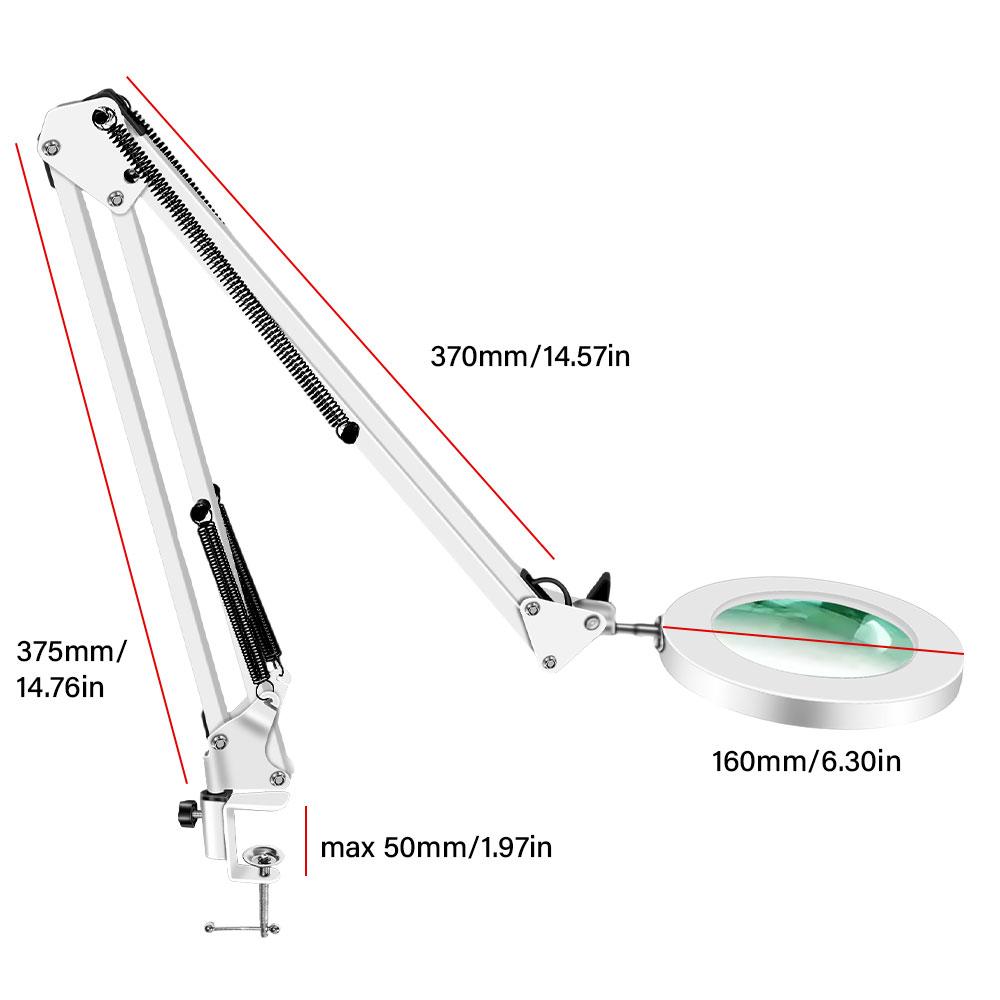 USB Magnifying Glass with 3-Color LED 72 LEDs 8X/10X Powerful Light for Soldering Iron Repair Desk Lamp Skin Care Beauty