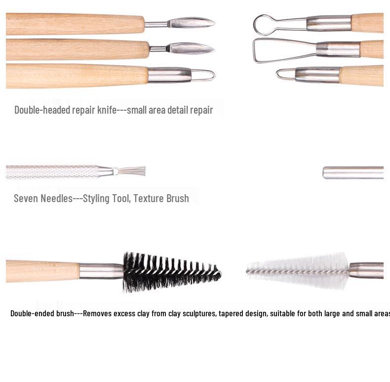22-Piece Cross-Border Pottery and Clay Sculpting Tool Set with Laser Knife Carving Tools