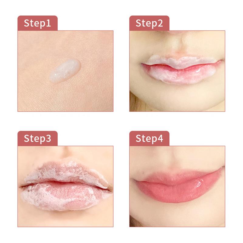 Bubble Lip Scrub Złuszczacz do ust Rozjaśnia zmarszczki na ustach Melanina Rozjaśnia ciemne złuszczanie martwego naskórka Nawilża i nawilża Nabłyszczający krem ​​do ust