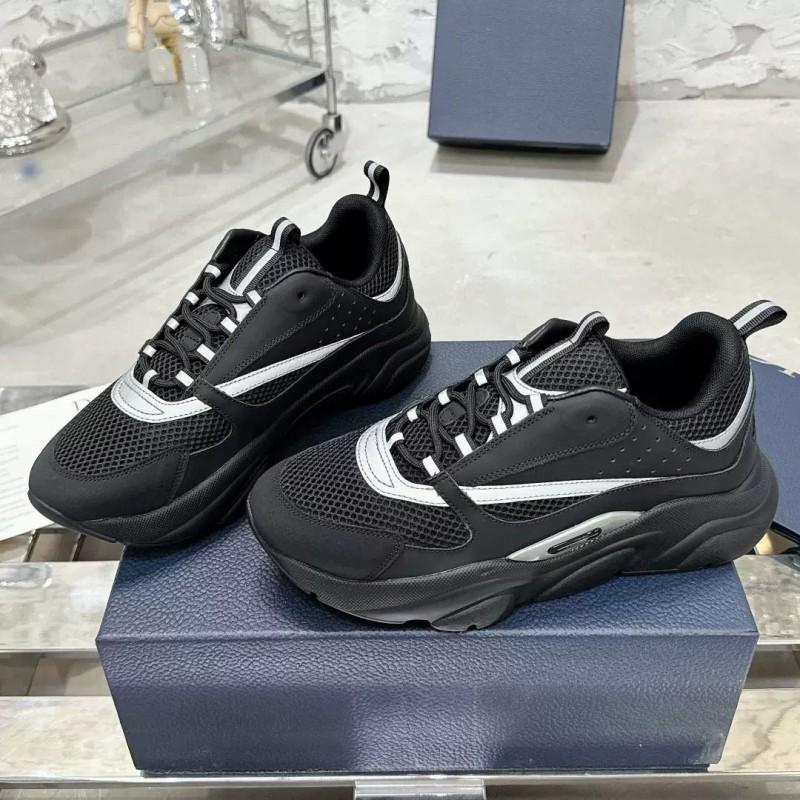 Mens Chunky Sneakers B22 B25 Mesh Breathable Casual Letter Print Dad Shoes Daily Wear