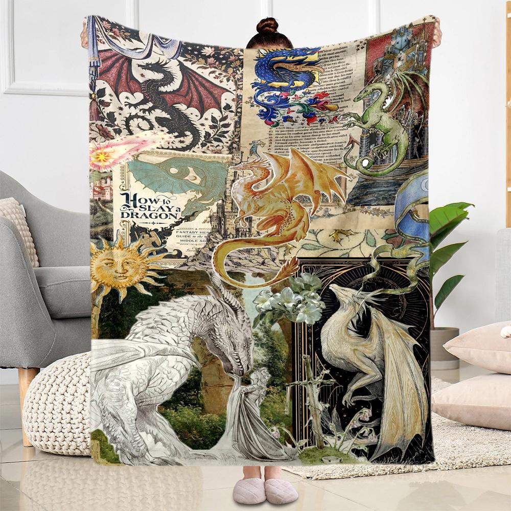 Gothic Style Blanket Durable Comfort Suitable for Office Chair Livingroom Chair Four Seasons Multipurpose Modern