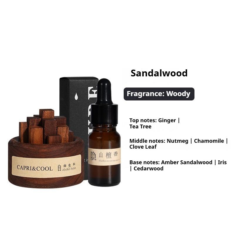 

Y Wood Aroma Diffuser with Essential Oil Home Fireless Fragrance Room Wooden Ornaments Aromatherapy Car Air Freshener Decoration 10ml