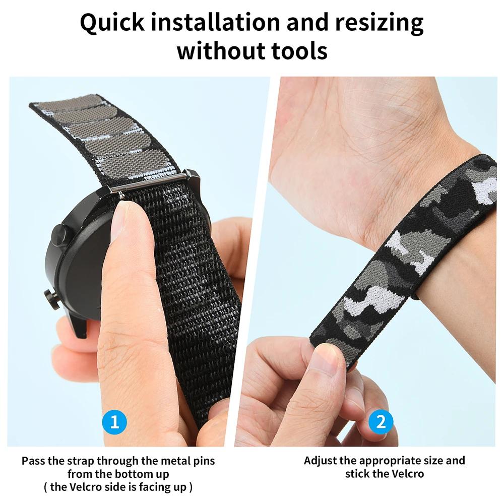 22mm 26mm QuickFit Nylon Loop Strap For Garmin Tactix 7 AMOLED Delta Bravo Band For Garmin Fenix 8 7X 6 PRO 5 Braided Watchbands