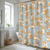 Cute Fox Shower Curtain Kids Toddler Cartoon Animal Shower Curtains for Bathroom Decor, Waterproof Cloth Fabric with Hooks 70" W