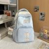 Schoolbag Japanese Ins Small Fresh Plaid Backpack, Junior High School Girl High School Student Schoolbag Cute Girl Travel Backpack