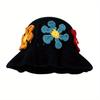 New Crochet Hat 2024 Fashion Colorful Woolen Hat Women's Autumn and Winter Cute Handmade Plush Hat Knitted Fisherman Bucket Hats