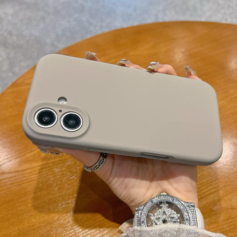Applicable To iPhone11 Mobile Phone Case, Liquid Silicone Simple Solid Color Apple 11promax Lens All-inclusive Anti-drop Case