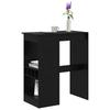 Bar Table with Shelf Black Oak Effect 90 x 47.5 x 103.5 cm
