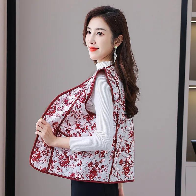 Chinese Style Autumn and Winter Vest Autumn and Winter Coat New Vest Thickened Warm Waistcoat Top