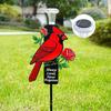 Garden Decorative Lights Solar-Powered with Large Capacity Battery All-Metal Memorial Stake Light with  LED for Cemetery Garden Decoration