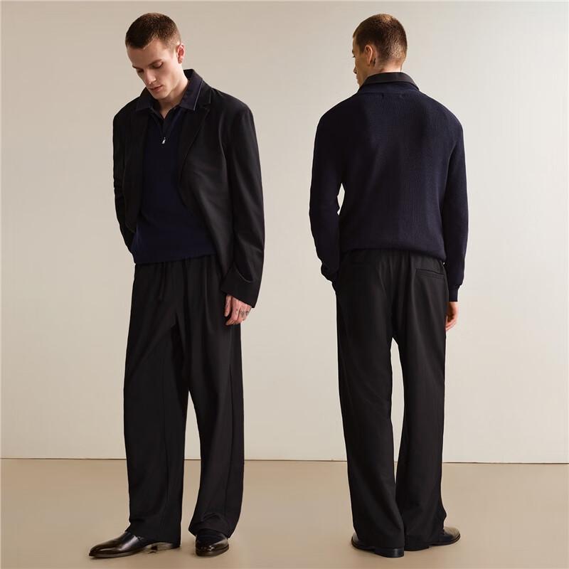 Giordano Men's Pleated Drawstring Casual Suit Pants