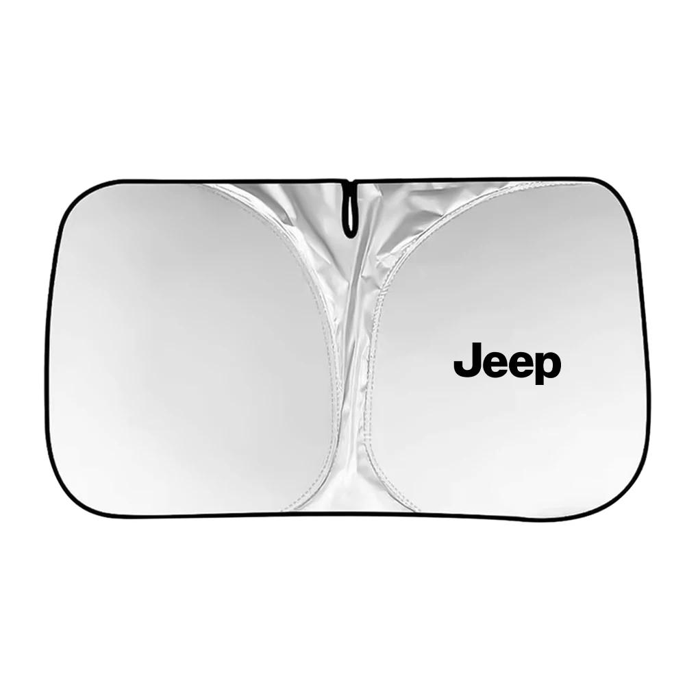 For Jeep Folding Car Window Sunshade Cover Sun Shade Windshield Visor Protector Windscreen For Jeep Renegade Wrangler JK Comp