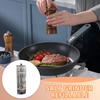 Salt Grinder Efficient Salt Grinder Pepper Mill Shaker Manual Refillable Clear Adjustable Kitchen Tools for Dining Camping