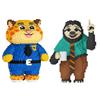 Zootopia Sloth Flash Building Blocks Leopard Benjamin Clawhauser DIY Connection Mini Bricks Figure Assembly Toys For Kid Gifts