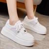 Thick-soled Little White Women's Shoes Women's Shoes Mesh Heightening Shoes Versatile Sports Board Shoes Casual