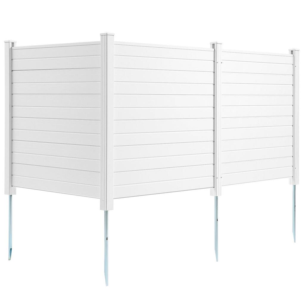 Outdoor Privacy Screens, 50" W x 50" H Air Conditioner Fence, Pool Equipment Enclosure, Horizontal Vinyl Privacy Fence, Perfect to Enclose Trash Can