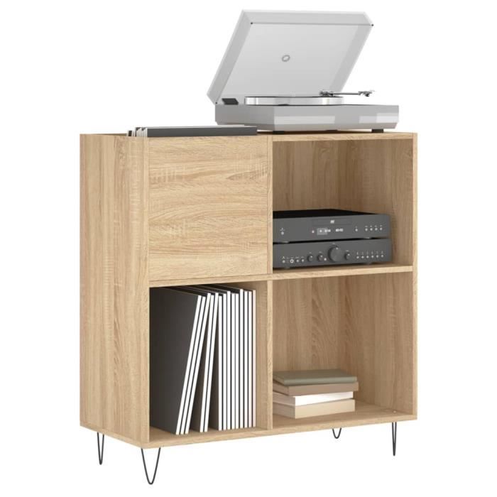 VidaXL Armoire à disques chêne sonoma 84,5x38x89 cm bois d'ingénierie 831775
