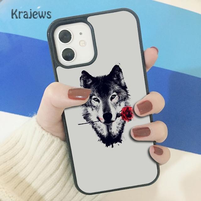 Krajews Animal The Wolf Howl Soft Phone Case Cover For IPhone 18 17 Air 16 15 14 plus 11 12 13 pro max coque Shell Fundas