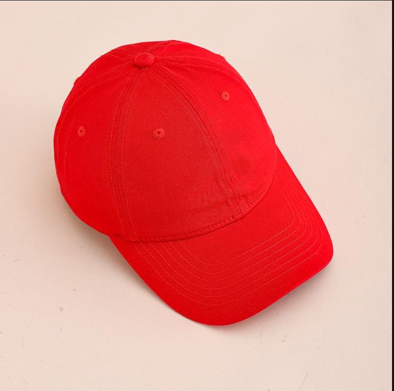 Solid color baseball cap out-of-home advertising cap cap cap light board hat curved brim hip hop hat men and women sun hat travel