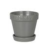 Dulton Botany Pot 4, Gray, Featuring an Embossed Logo and Earth Tones. BOTANY No. 4, 11.3cm High, 12cm Diameter. Product Code G21-0395SGY