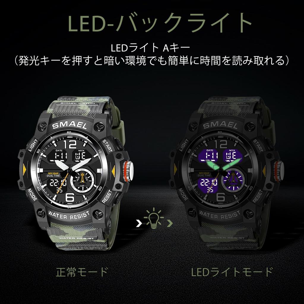 BEN NEVIS Men's Digital Watch, Waterproof, Multi-Function Sports Watch, Stylish and Simple Design with LED Display, Perfect for Running, Sports, and