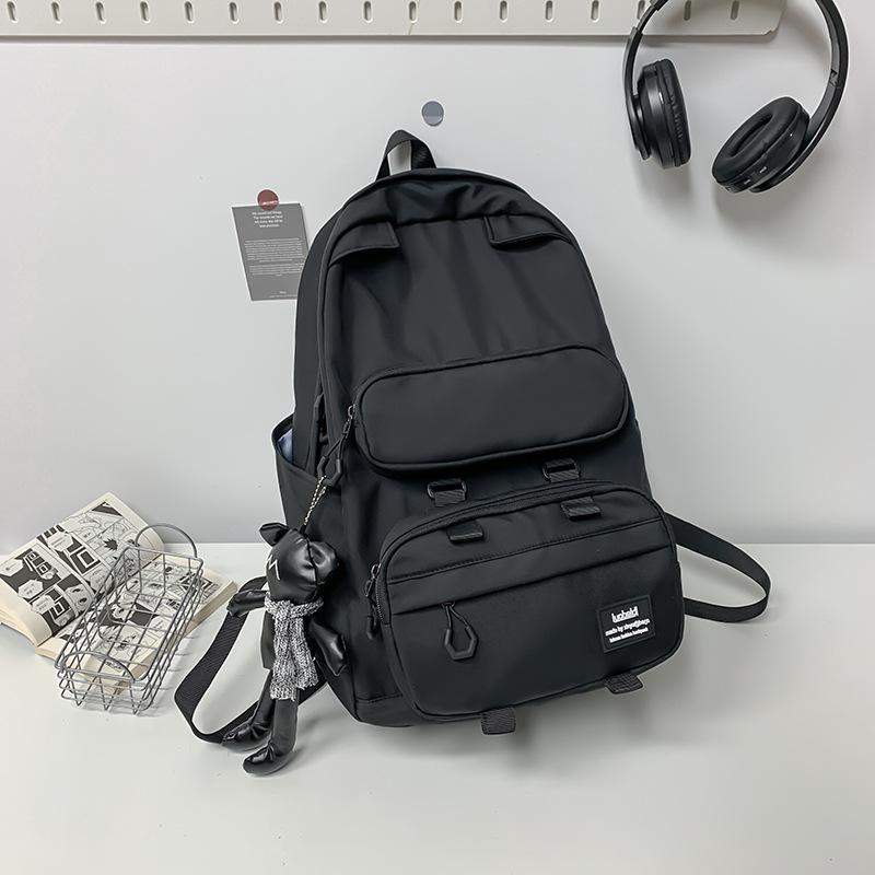 Schoolbag, Japanese Dark Functional Backpack for Men, Large Capacity INS Trendy Workwear Backpack, School Bag for Girls, Student Laptop Bag, Trendy