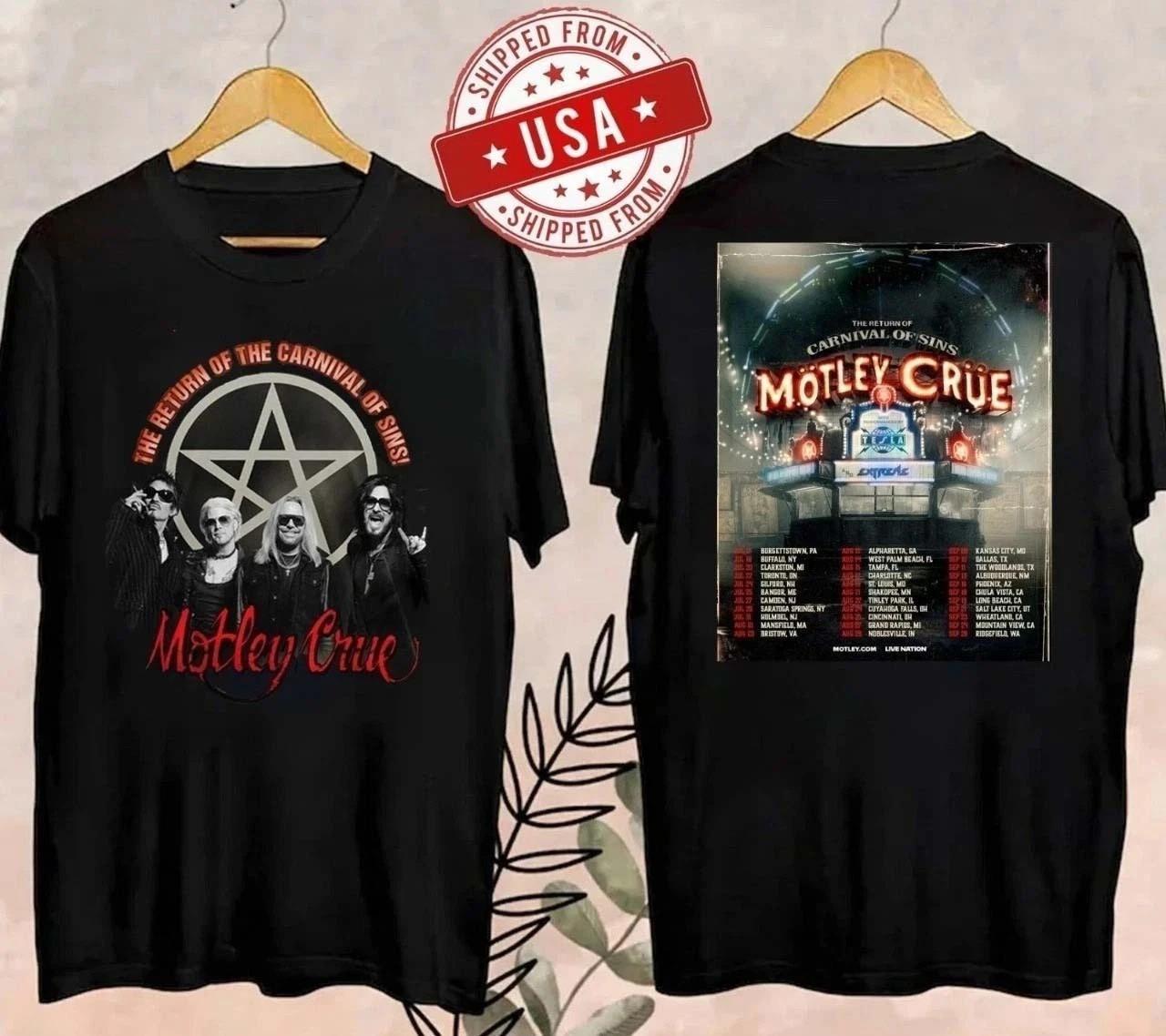 Motley Crue 2026 North American Tour Rock Concert T-Shirt L
