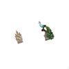 Classic Christian Catholic Resin Peacock Family Sculpture Elegant Animal Figurine Tabletop Ornament