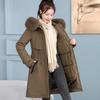 One Dress and Three Pies Overcome Women's Medium and Long Thickened Padded Jacket, Removable Liner Padded Jacket, Winter Down Padded Jacket